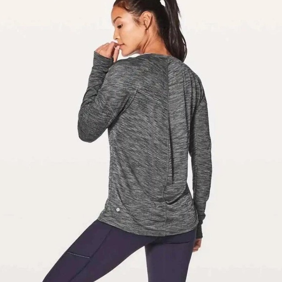Lululemon Meant to Move Long Sleeve Grey Heathered Shirt - Picture 1 of 8